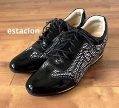 estacion　革靴　インヒール　オックスフォード　ストーン　スタッズ　モード