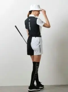 新品未使用☆BANDEL GOLF☆レディースコンビパンツⅡ(S～Mくらい)白黒