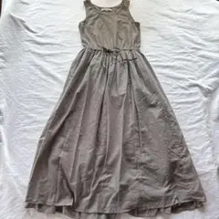 BEAMS♡B-MING ノースリーブ 切替えギャザーワンピース マキシ丈