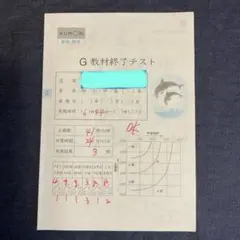 公文　算数　G教材終了テスト　くもん　さんすう