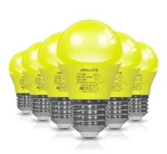 イエロー LED電球 カラー電球 E26口金 40W相当 5W 2点セット