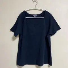 LANDS'END ネイビー Vネック Tシャツ