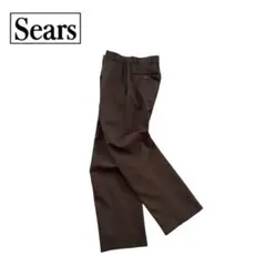 【美品】Sears シアーズ 80s スラックス パンツ ボトムス ブラウン
