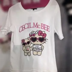 CECIL McBEE×ハローキティ 日焼けキティ コラボ Tシャツ　サンリオ