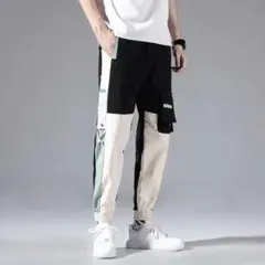 ブラック ボトムス メンズ ジャージ ホワイト XL スウェット パンツ