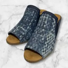 ✨美品✨ミネトンカ MINNETONKA 編み込み デニム ミュール MONA