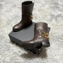 【未使用に近い】Giuseppe Zanotti 本革 ダブルチェーン 37