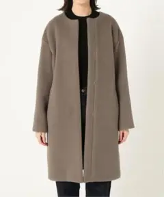 IENA 19AW ラムウールノーカラーコート 38