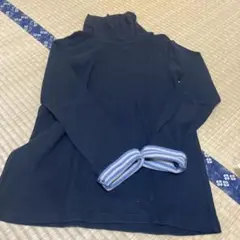 長袖　ハイネック　ブラック