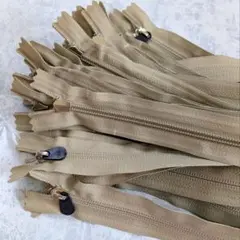 ベージュ コイルファスナー45cm 30本セットまとめ YKK