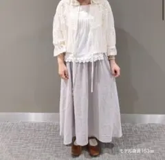サマンサモスモス　【ETHICAL CRAFTS】ヘンプ混ギャザースカート