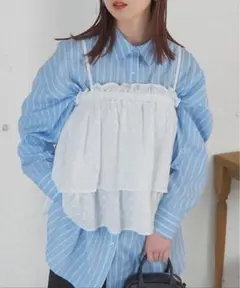 【タグ付き未使用】tiptop 2way総刺繍コットンキャミスカート