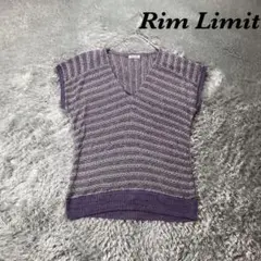 Rim Limit リムリミット Ｖネックニット バンドスリーブ 薄手 透け感