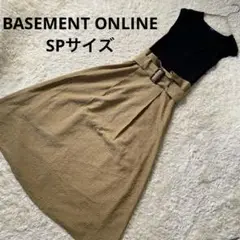 ベースメントオンライン ノースリーブ ドッキングワンピース SPサイズ 黒