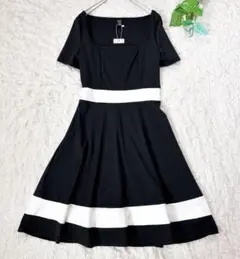 【新品未使用】EMERY ROSE＊バイカラーフレアワンピース＊S