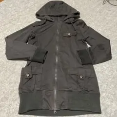 ワンピース　y2k ギャル　フード　パーカー　グレー