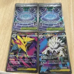 ポケモンカード ミステリーガーデン２枚とメガライボルトe xとメガユキノオー
