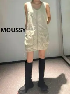 【新品】 moussy NYLON ZIP VEST ドレス