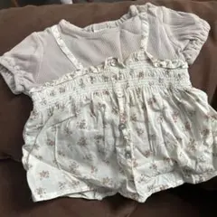 tête à tête 花柄Tシャツ 80 テータテート　バースデイ