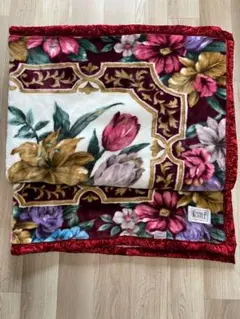 花柄ミンクブランケット 180cm x 230cm 日本製　未使用美品