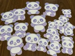 【匿名配送】パンダちゃんフレークシール（6）