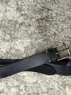黒レザーベルト 二重バックル
