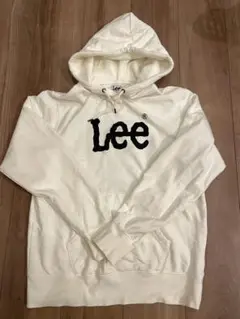 Lee 白 パーカー Sサイズ