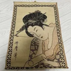 浮世絵風　女性　織物