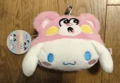 新品タグ付き　シナモロール かぶりもの リール付きパスケース