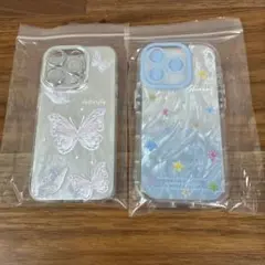 iPhone 15pro対応　スマホケースカバー2個セット