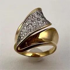K18 プラチナpt900 リング ダイヤ0.33ct 14号 8.67 g