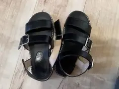 オリエンタルトラフィック　ブラック キッズストラップサンダル　18cm