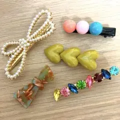 【海外買付品】ヘアクリップ5点セット