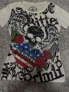 グランジ y2k ピチT Tシャツ 平成ギャル 平成女児 ロック スカル