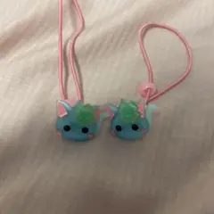 ほっぺちゃん クローバー ねこ ヘアゴム