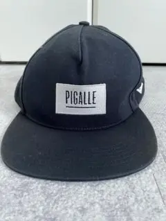PIGALLE ピガール ボックスロゴ 5パネルキャップ 黒