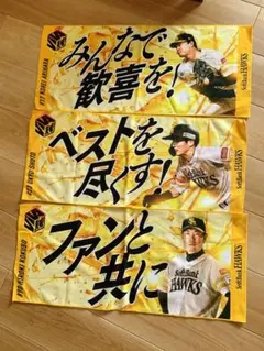 ソフトバンクホークス 応援タオル　3枚セット