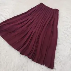 UNIQLO ユニクロ ワイン レッド ロング プリーツ スカート S サイズ