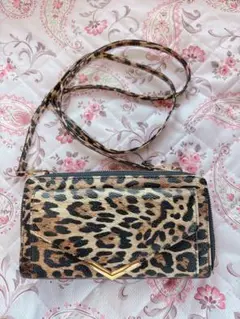 【美品】ヒョウ柄 ショルダーバッグ