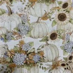 かぼちゃ&花　USAコットン生地