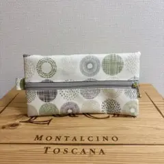 ハンドメイド　ninaココエルマ ラミネートペンポーチ