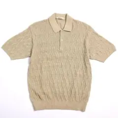Vintage 80s 90s ニット編み ポロシャツ 襟付き 半袖 ニット