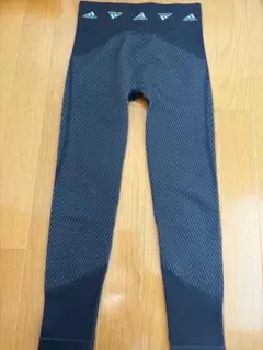 adidas ストライプ ブラック タイツ