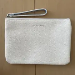 シンプル　ポーチ　ホワイト