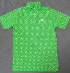 FootJoy　緑色 ダイヤモンドパターン ポロシャツ