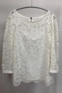 Demi-Luxe BEAMS レースブラウス トップス インナーキャミ付き