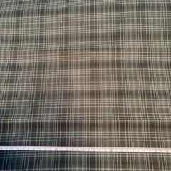 生地　プリントチェック柄　1m モスグリーン