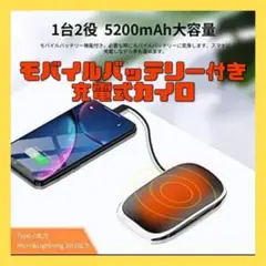 ‼️大人気‼️充電式カイロ 大容量 USB コンパクト モバイルバッテリー