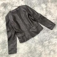 【美品】Leilian レリアン 高級 ラムレザージャケット 羽織 羊革 13号 2025年最新】leilian レディース レザージャケット・ライダース