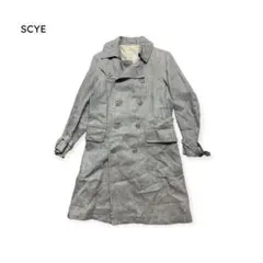 SCYE ショート丈 トレンチコート ユニセックス ベルト付 リネン100%
